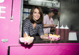 Tina Fey Serving Cheese Fries to Fans